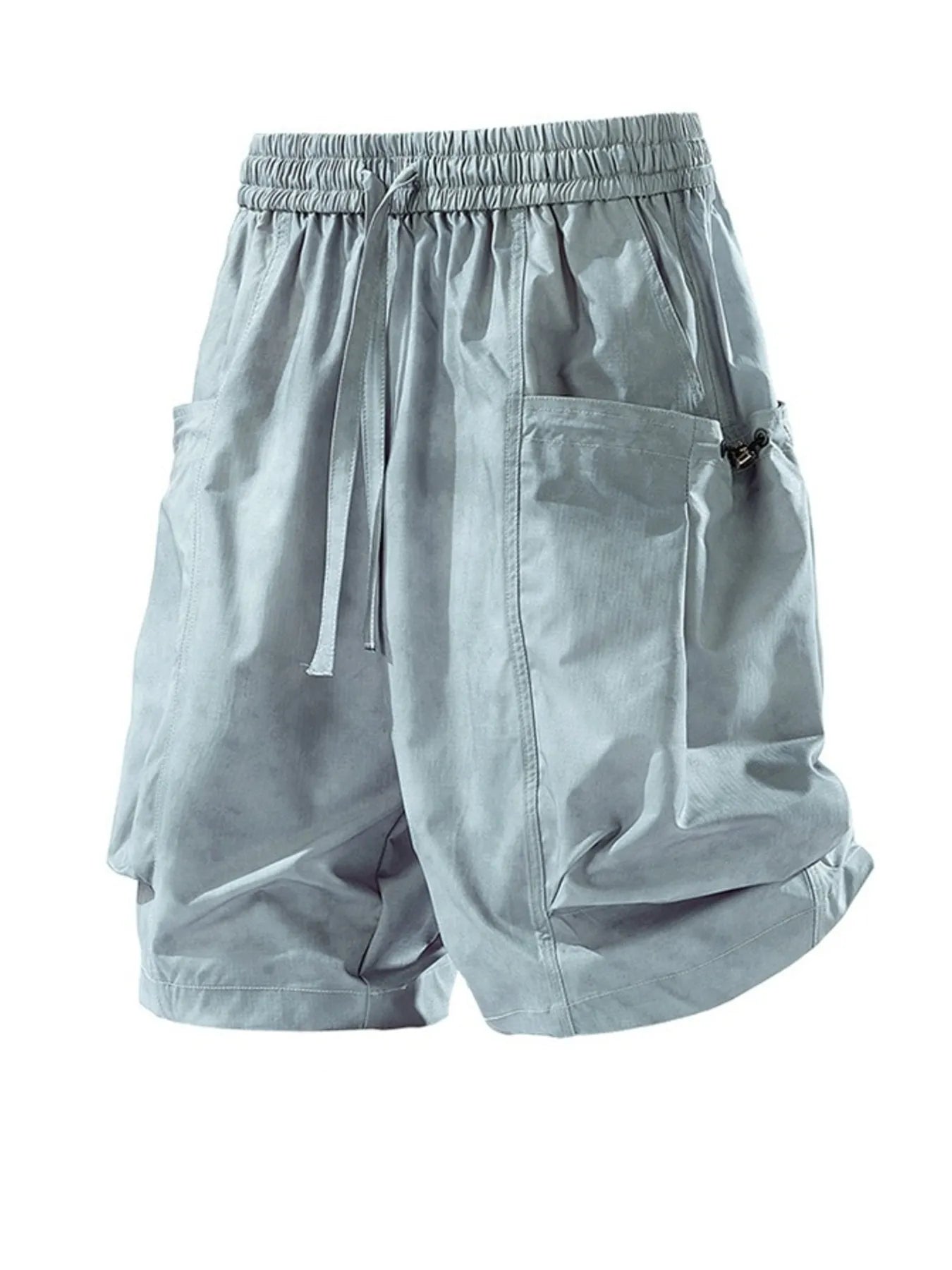 Men's Full Size Elastic Waist Cargo Shorts with Multi-Pockets Plus Size Easy Apparels