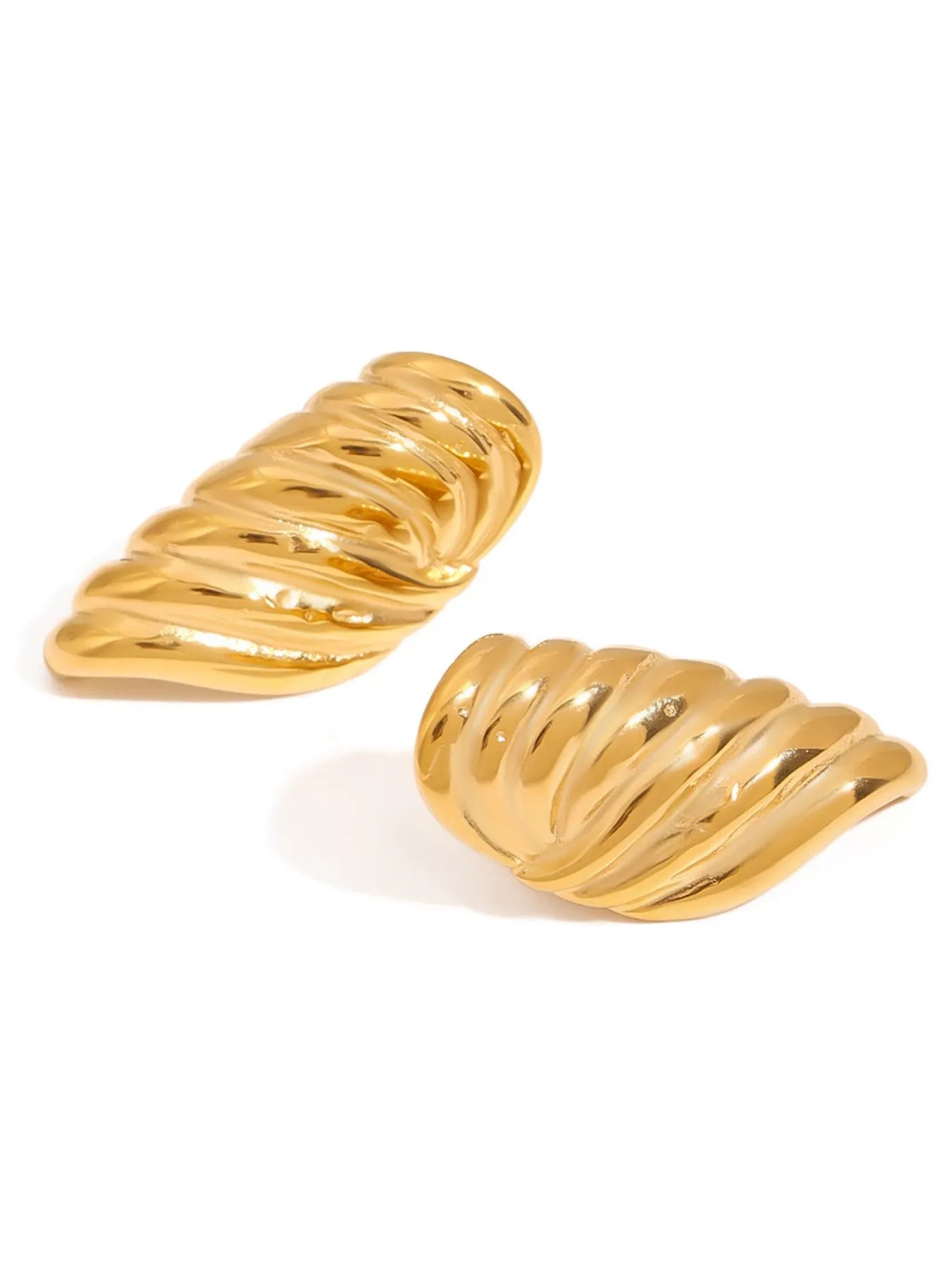 18K Gold-Plated Angel Wing Stud Earrings Easy Apparels
