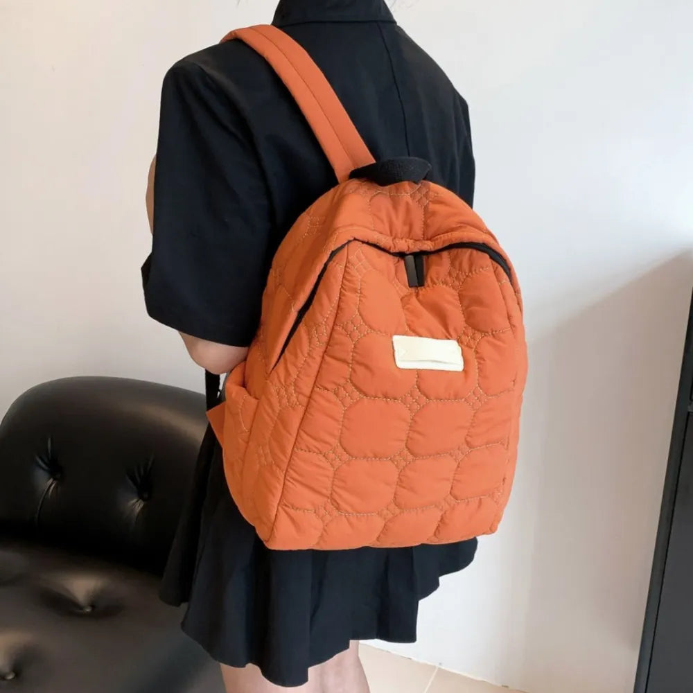 Quilted Polyester Backpack Bag Easy Apparels
