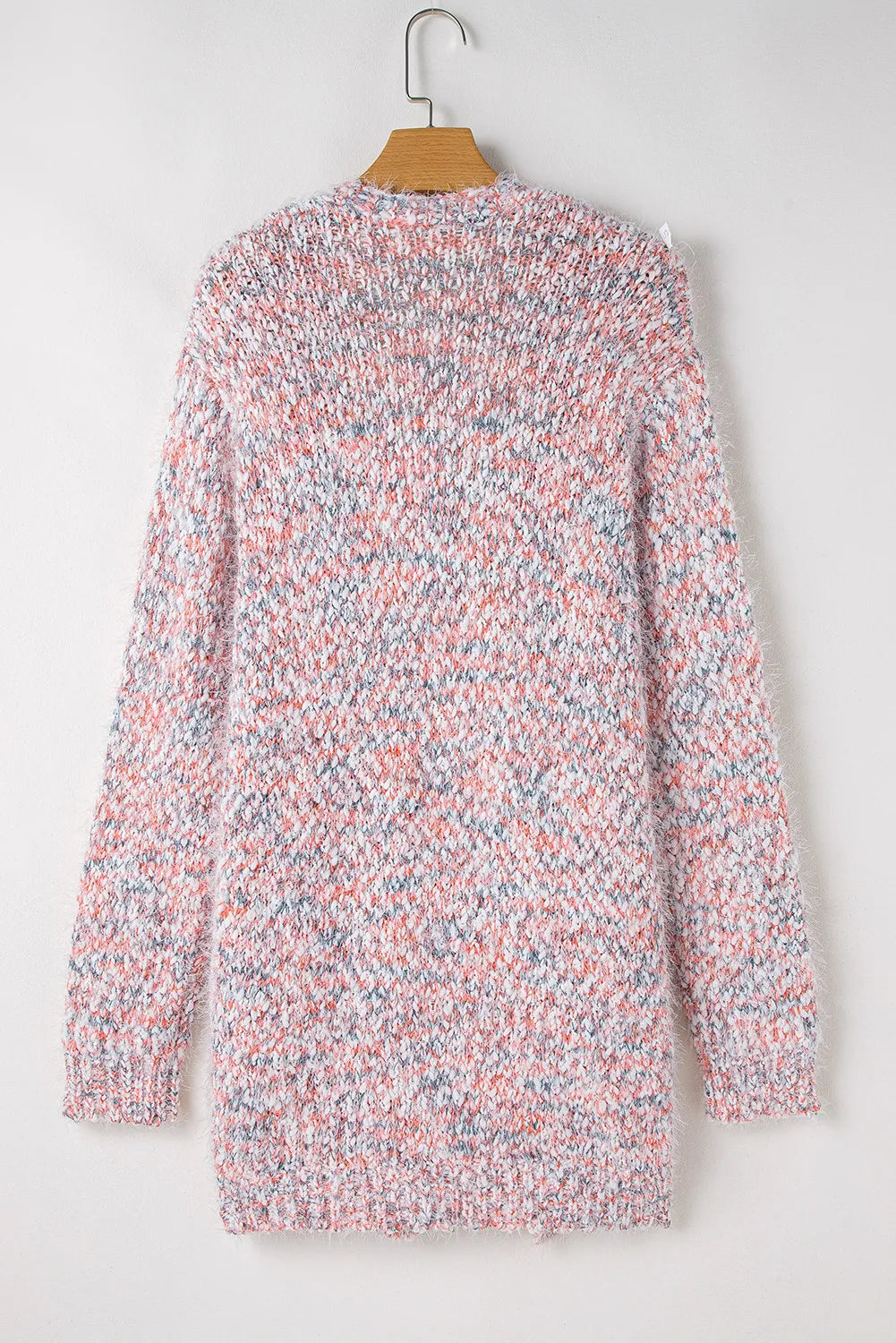 Pocketed Open Front Long Sleeve Cardigan Easy Apparels