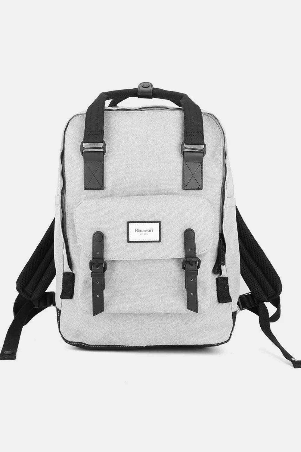 Himawari Waterproof Canvas Backpack Bag with Handles Grey One Size Easy Apparels