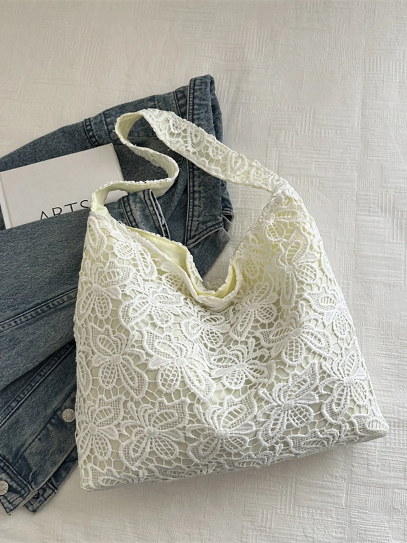Lace Pattern Shoulder Bag Easy Apparels