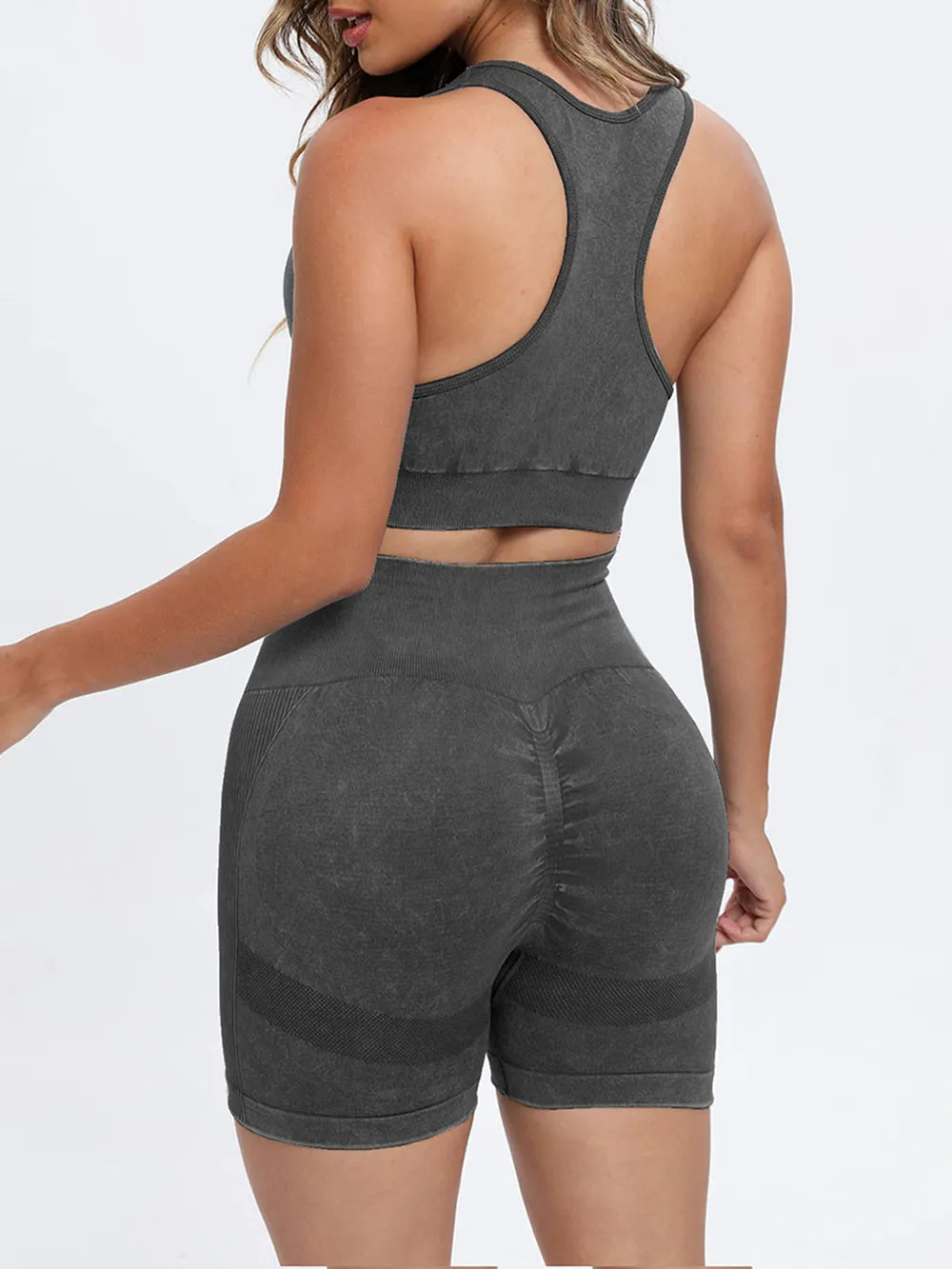 Scoop Neck Wide Strap Top and Shorts Active Set Easy Apparels