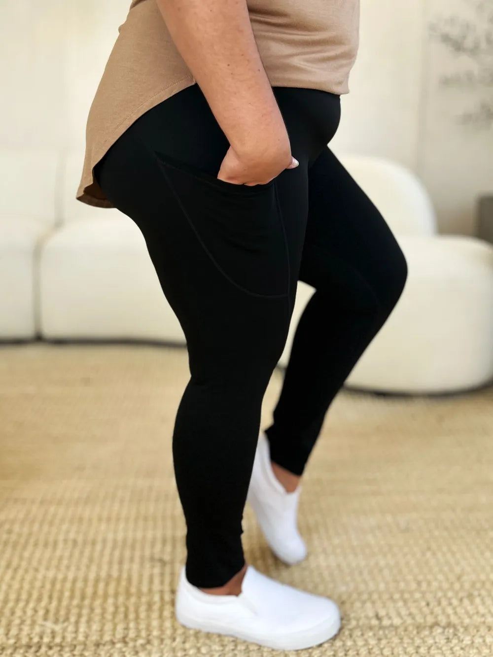 Wide Waistband Sports Leggings Easy Apparels