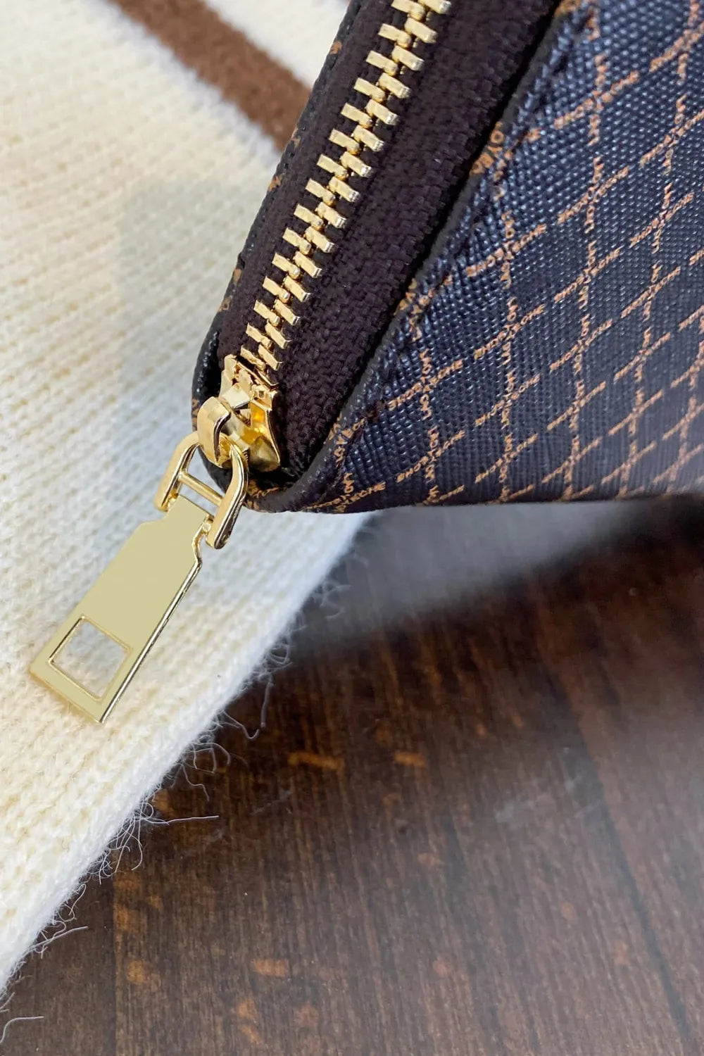 PU Leather Plaid Wallet Easy Apparels