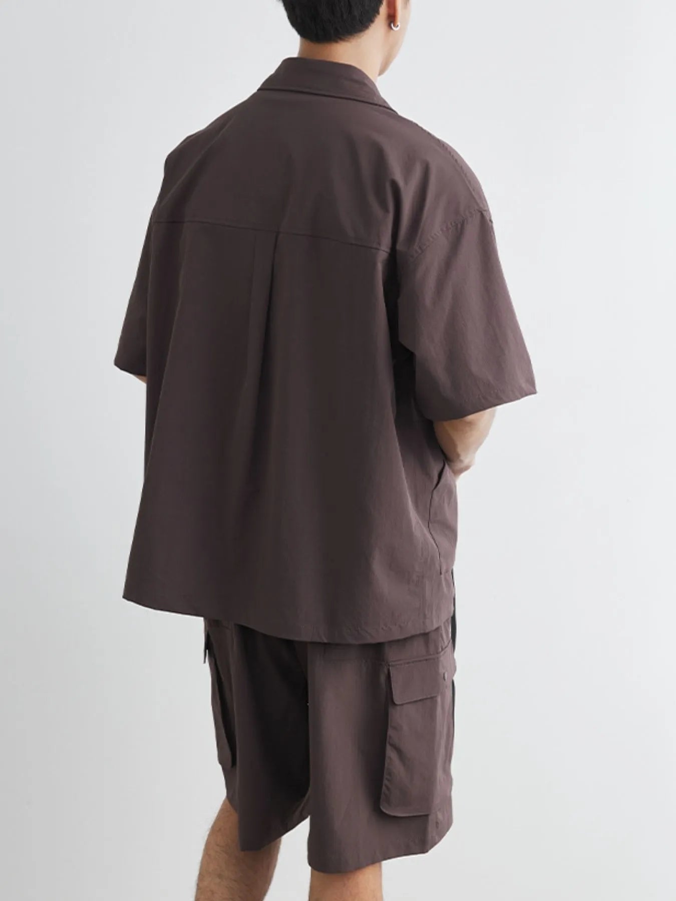Men's Plus Size Button Up Short Sleeve Shirt and Shorts Set Easy Apparels