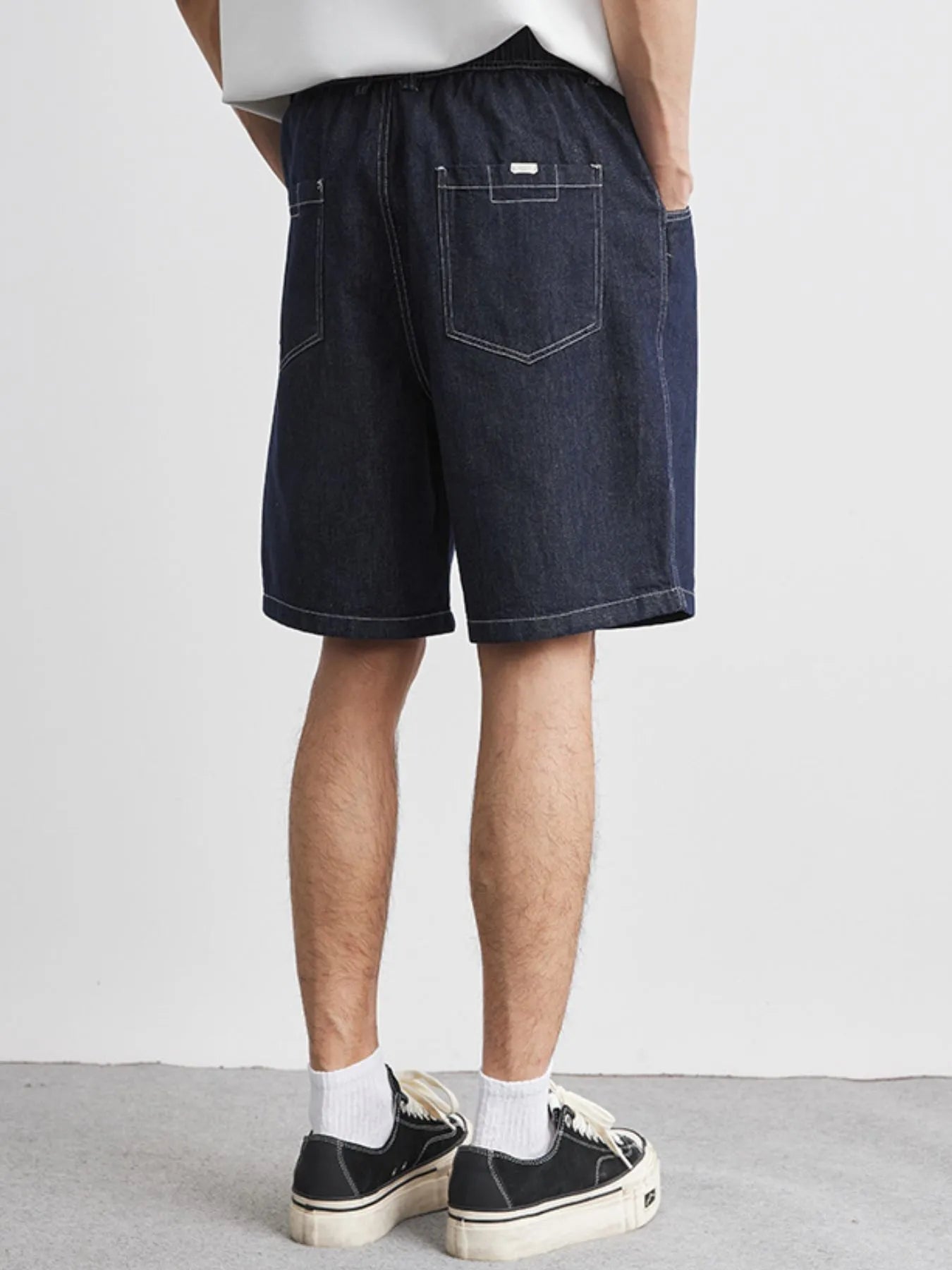 Men's Plus Size Pocketed Denim Shorts Easy Apparels