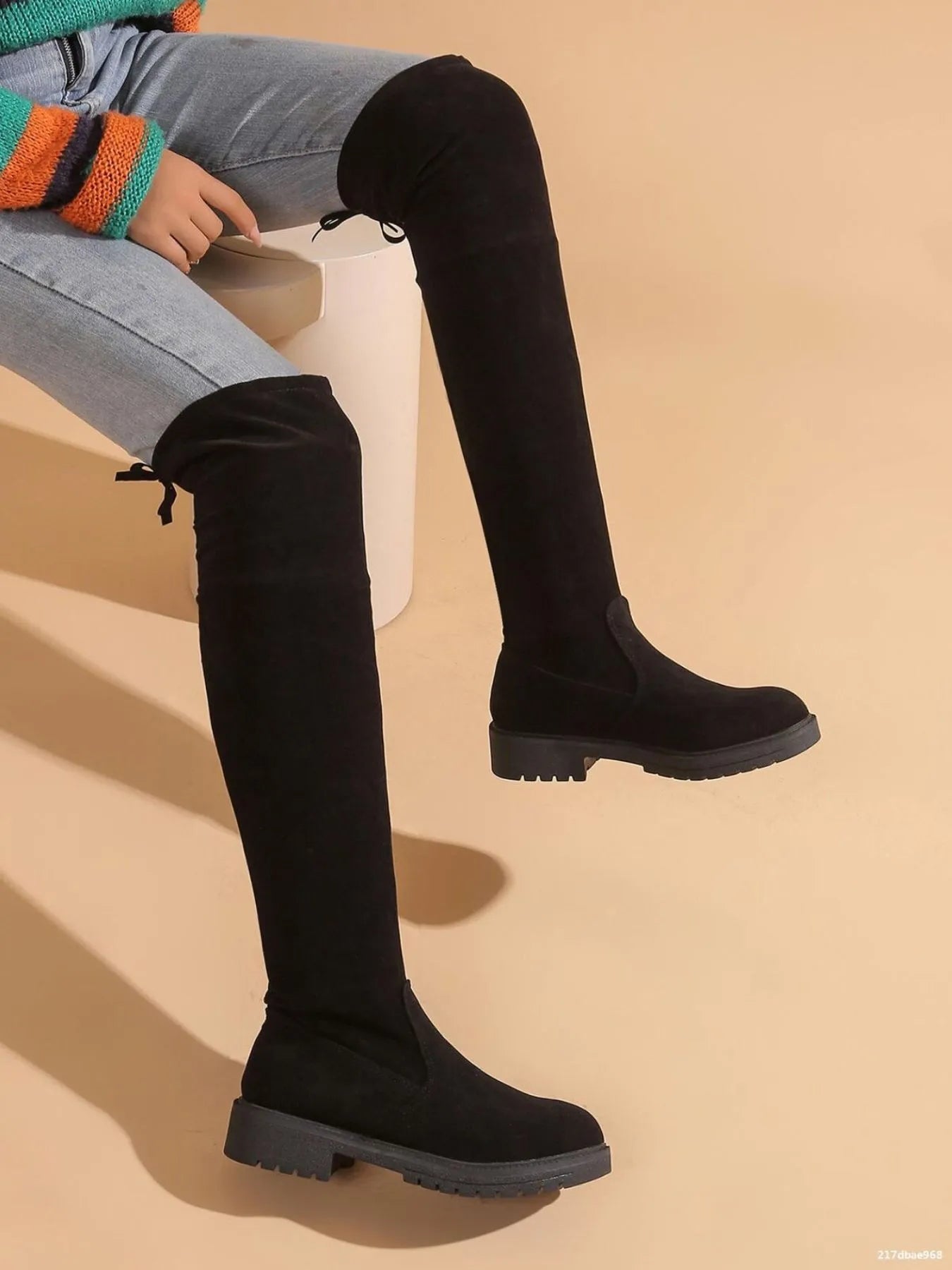 Over-the-Knee Block Heel Boots Easy Apparels