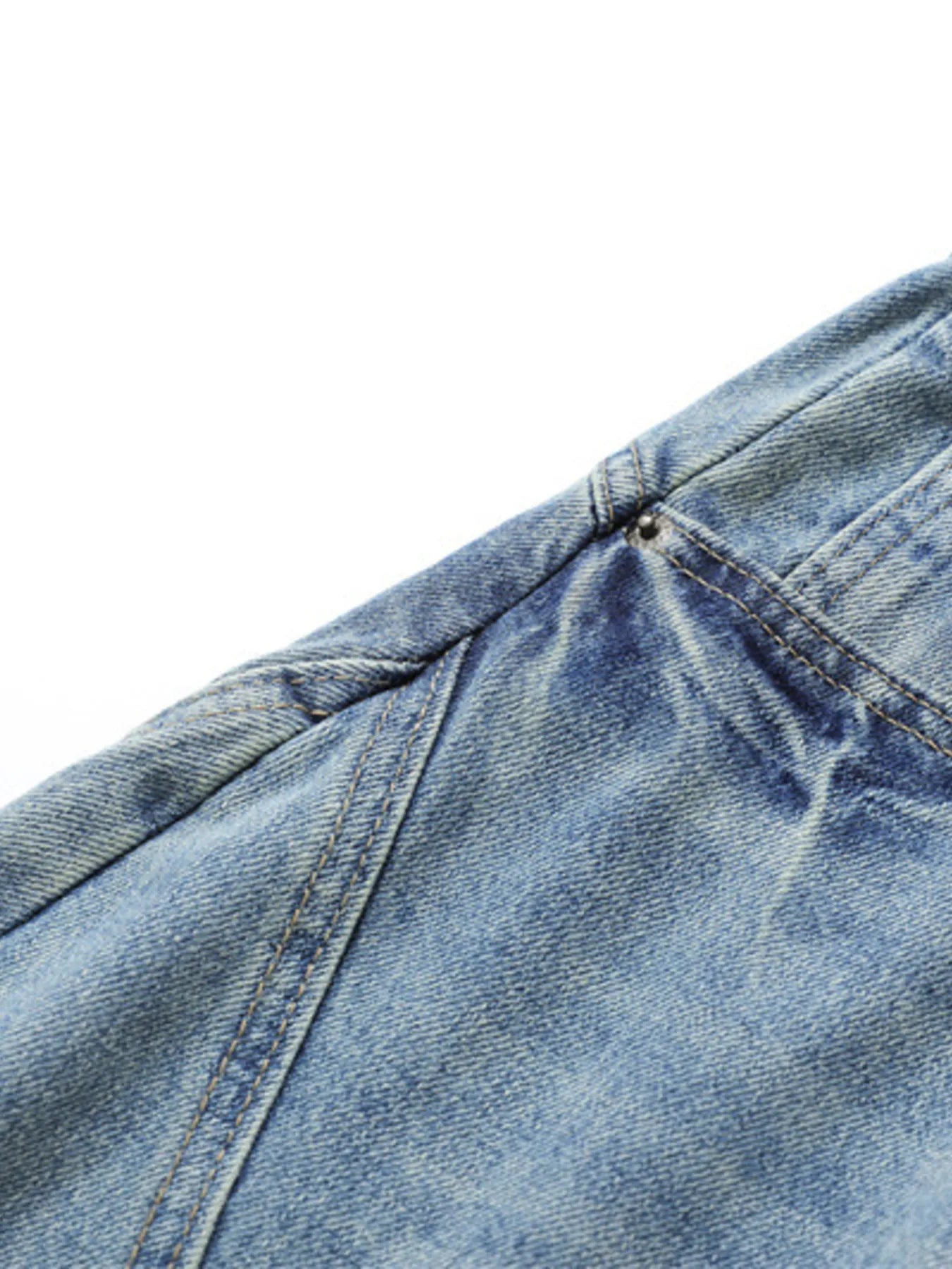 Men's Washed Wide Leg Denim Shorts Easy Apparels