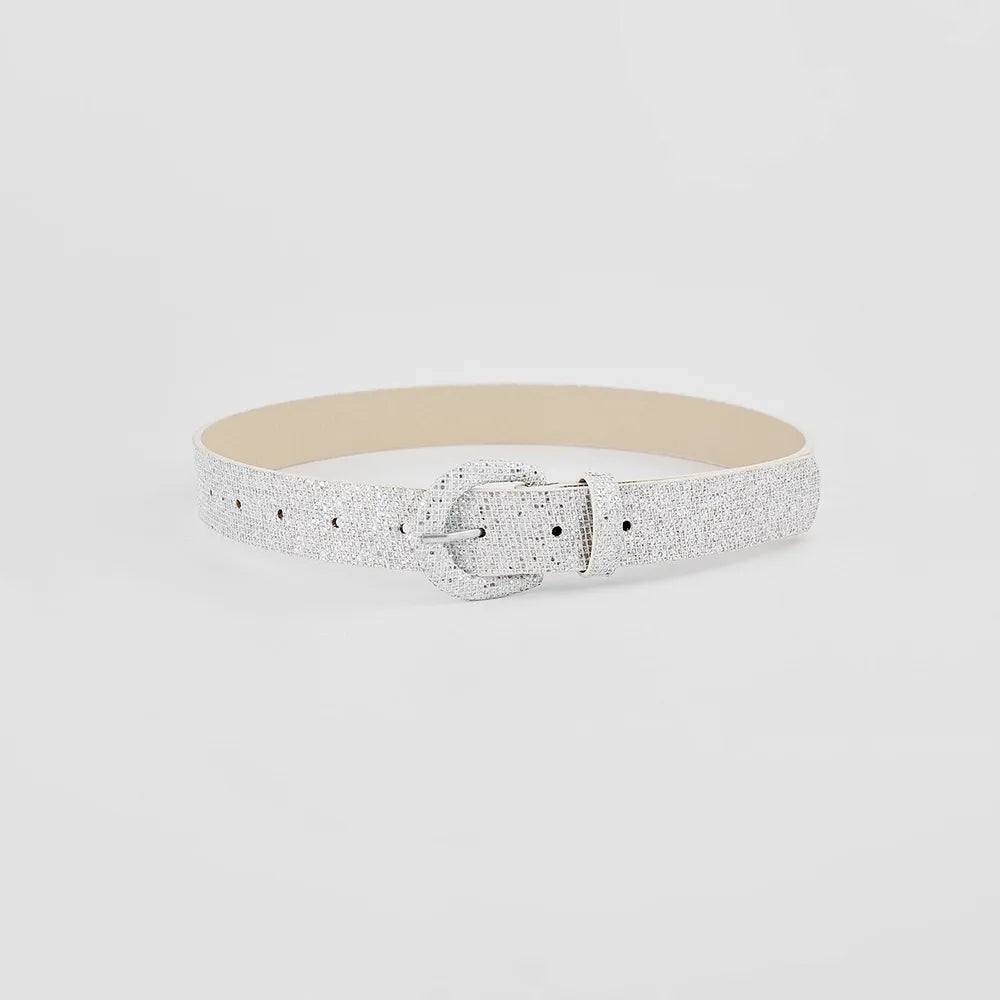 Sequin PU Leather Belt Easy Apparels