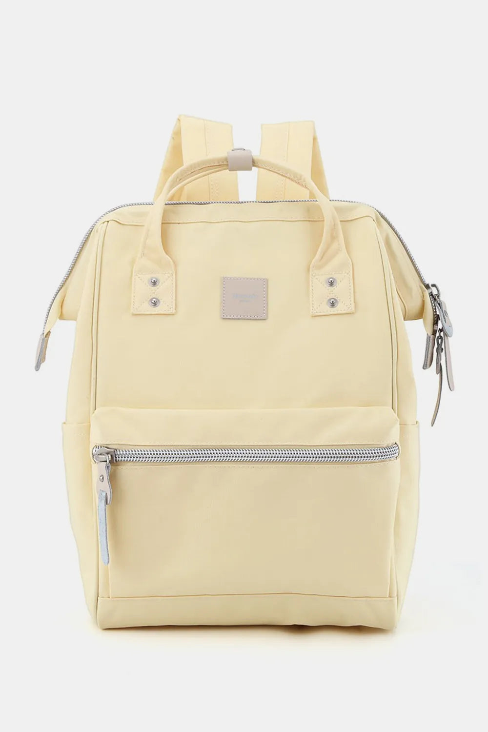 Himawari Water Resistant Canvas Backpack Bag with Side Pockets Cream One Size Easy Apparels