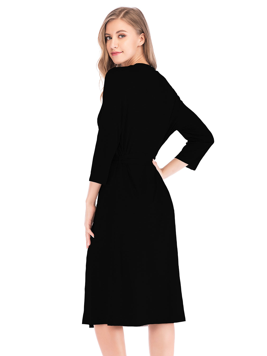 Plunge Tie Front Night Dress Easy Apparels