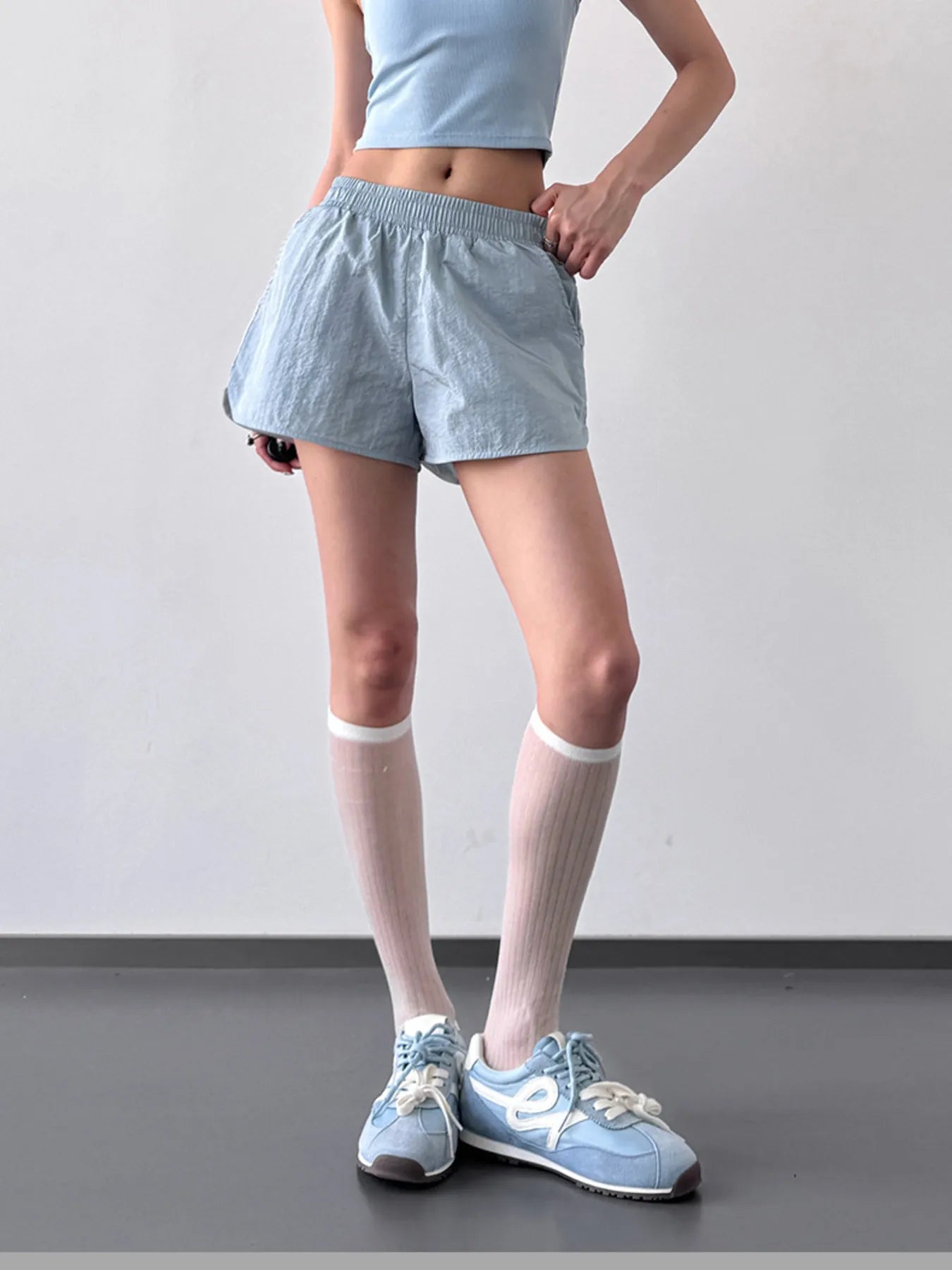 Elastic Waist Active Shorts Easy Apparels