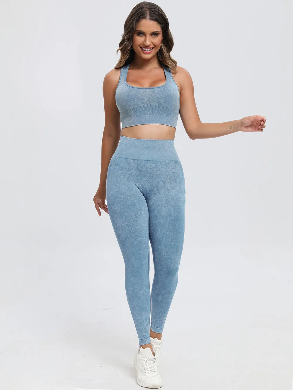 Scoop Neck Wide Strap Top and Pants Active Set Easy Apparels