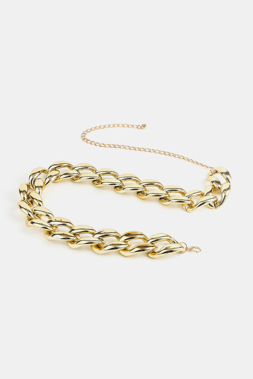 1.2" Width Acrylic Curb Chain Belt Easy Apparels