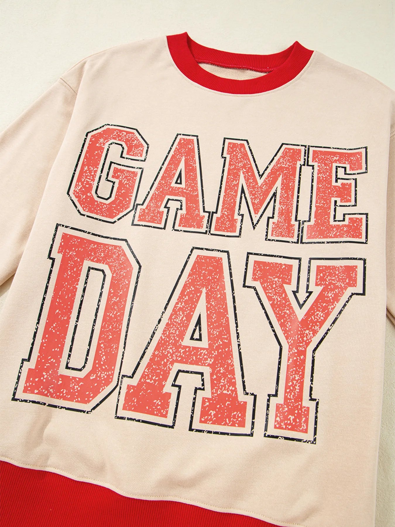 Trendsi GAME DAY Letter Graphic Round Neck Sweatshirt