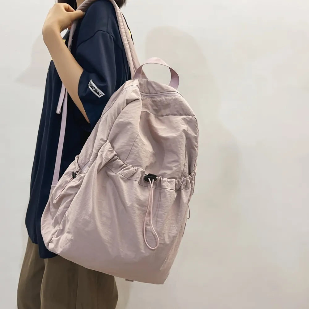 Drawstring Nylon Backpack Bag Easy Apparels