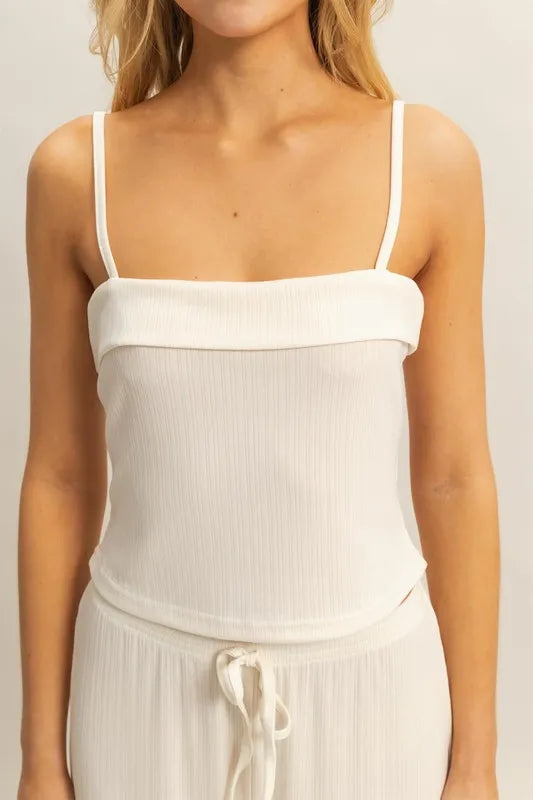 HYFVE Rib Knit Cami Top and Pants Set Easy Apparels