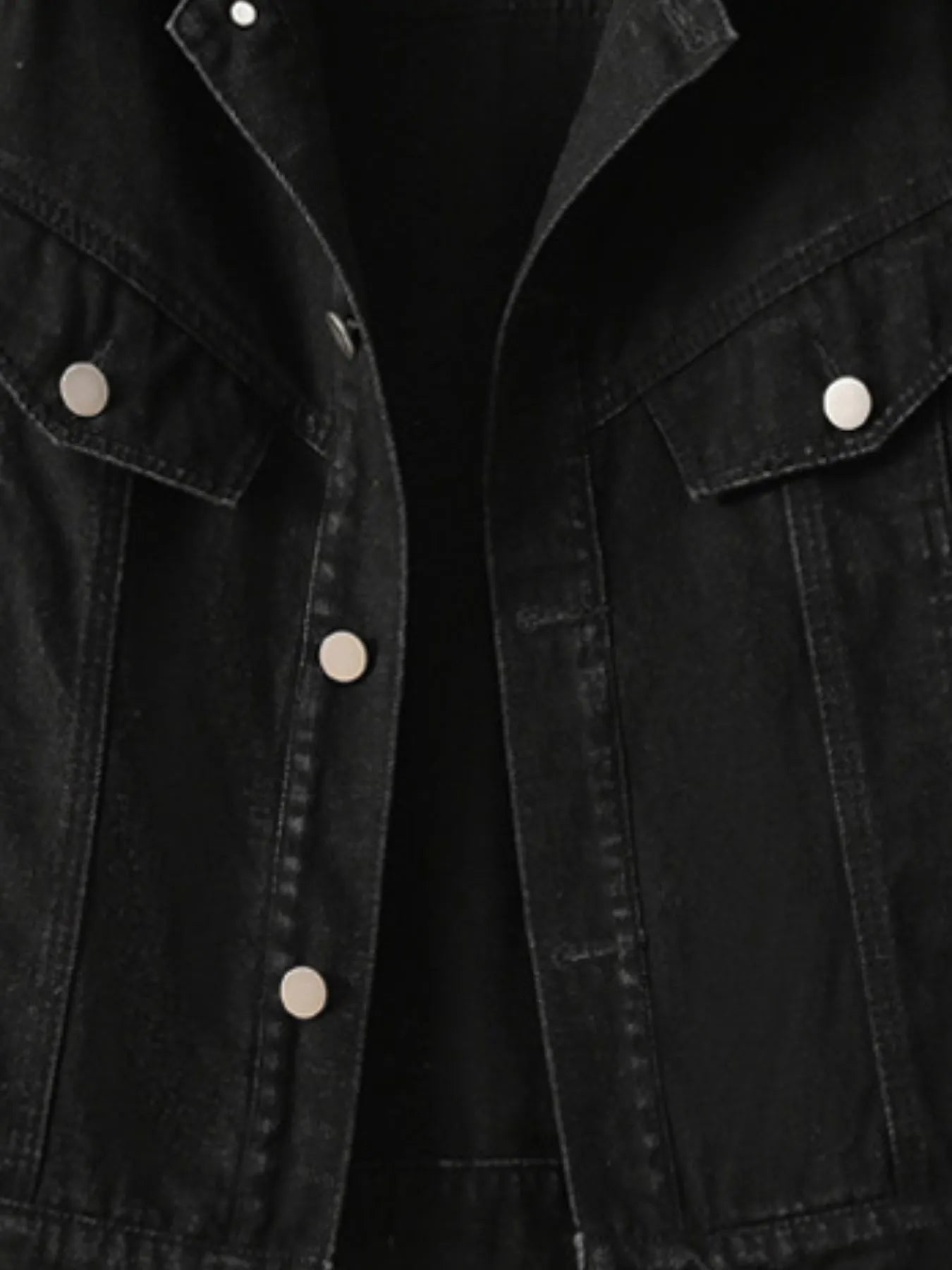 Button Up Long Sleeve Denim Jacket Easy Apparels