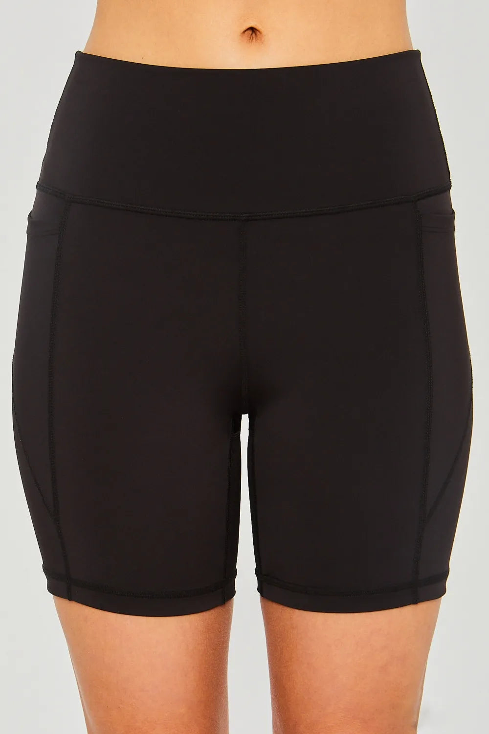 Love Tree High Waist Seam Detail Active Shorts Easy Apparels