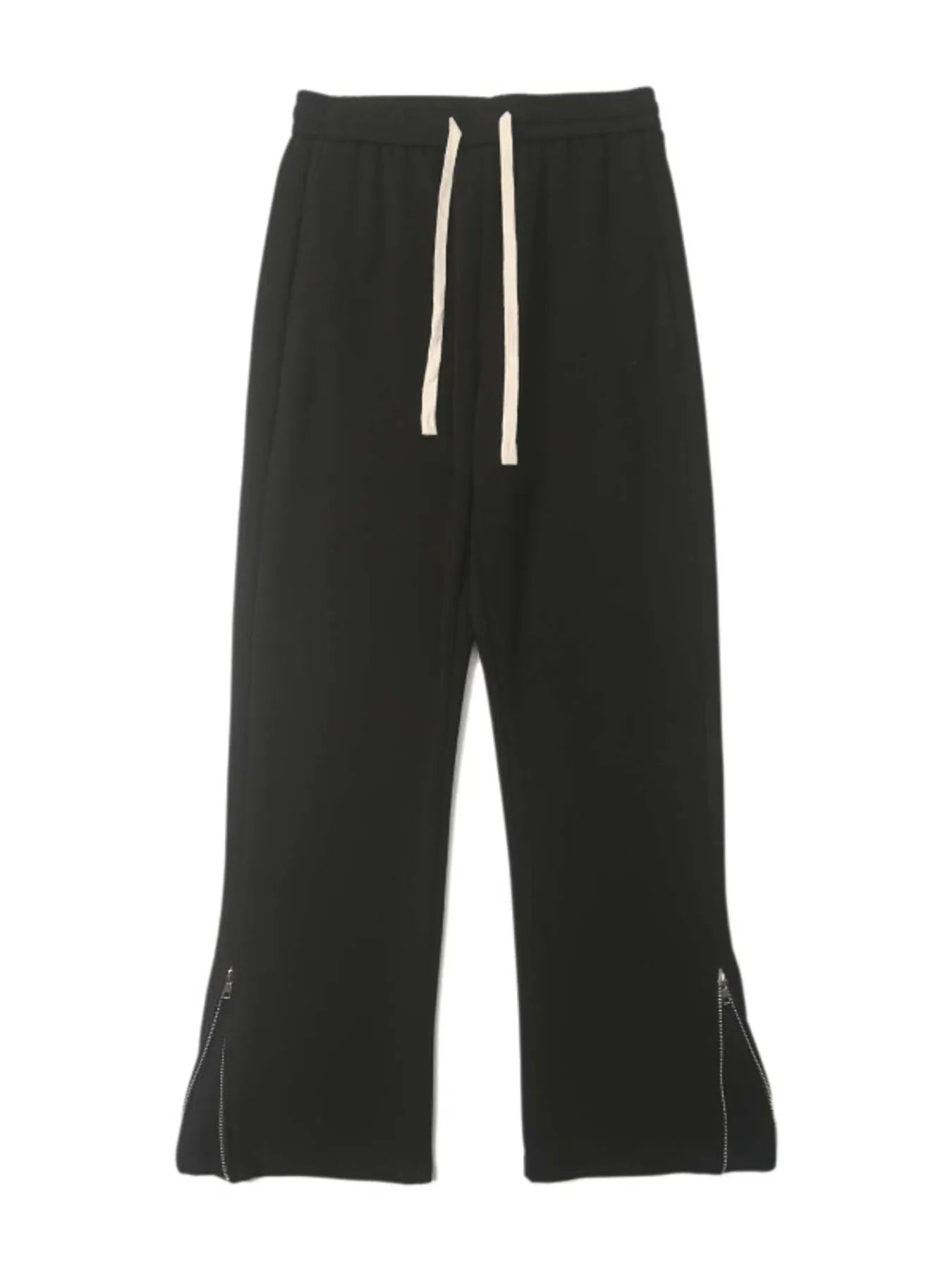 Men's Plus Size Wide Leg Drawstring Pants with Side Zipper Easy Apparels