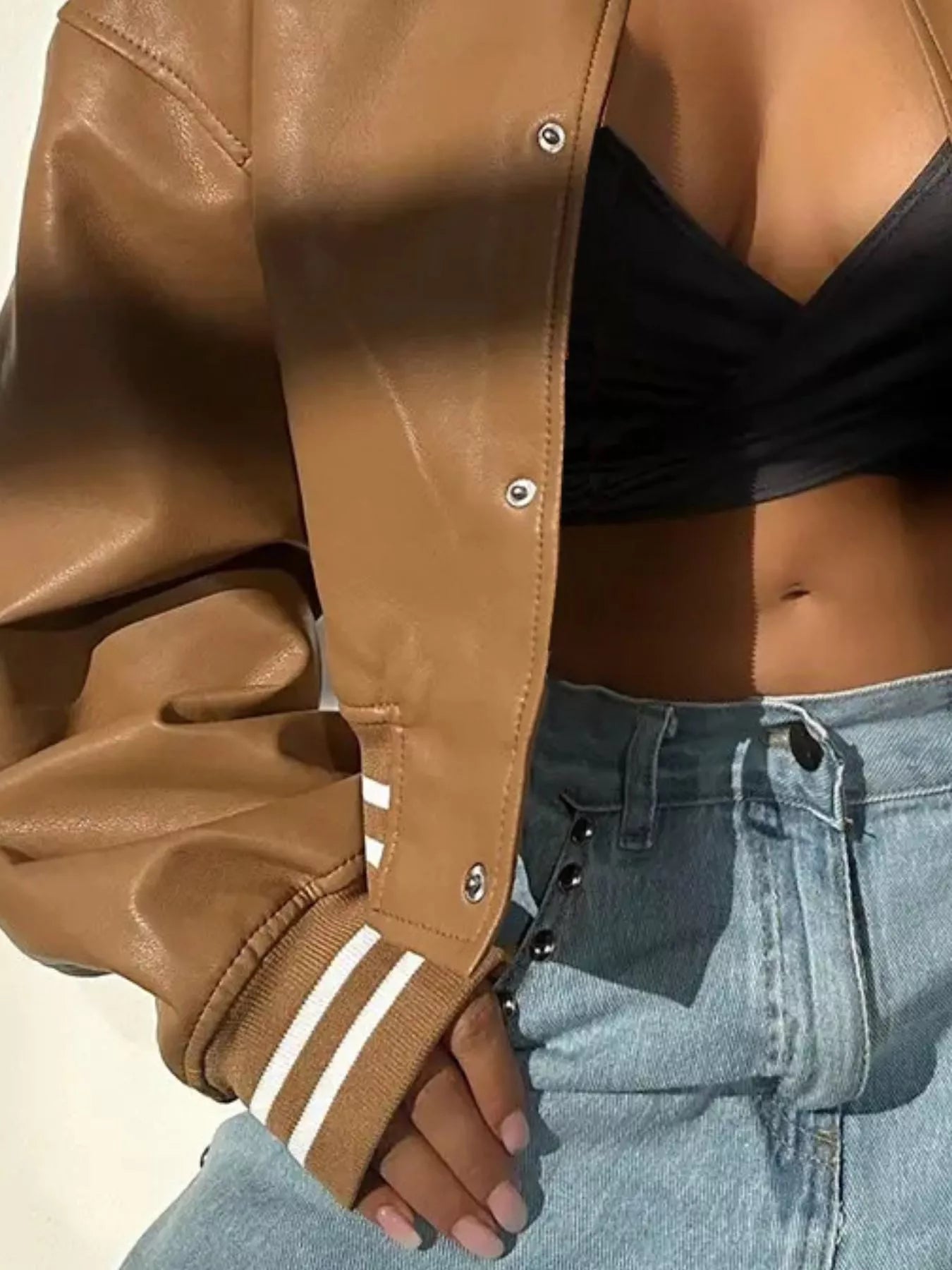 Snap Down Long Sleeve Jacket Easy Apparels