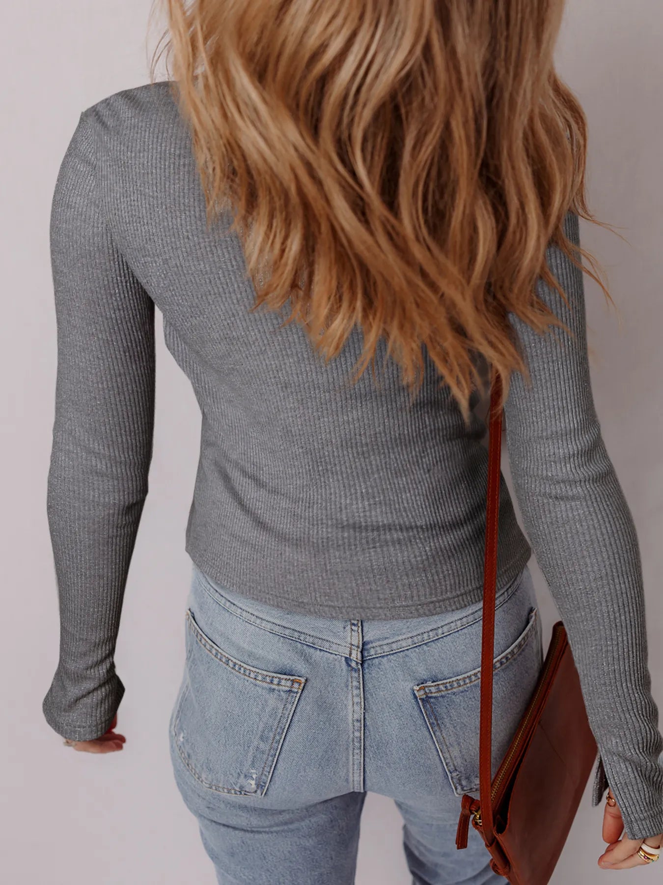 Ribbed Button-Up Cardigan Easy Apparels