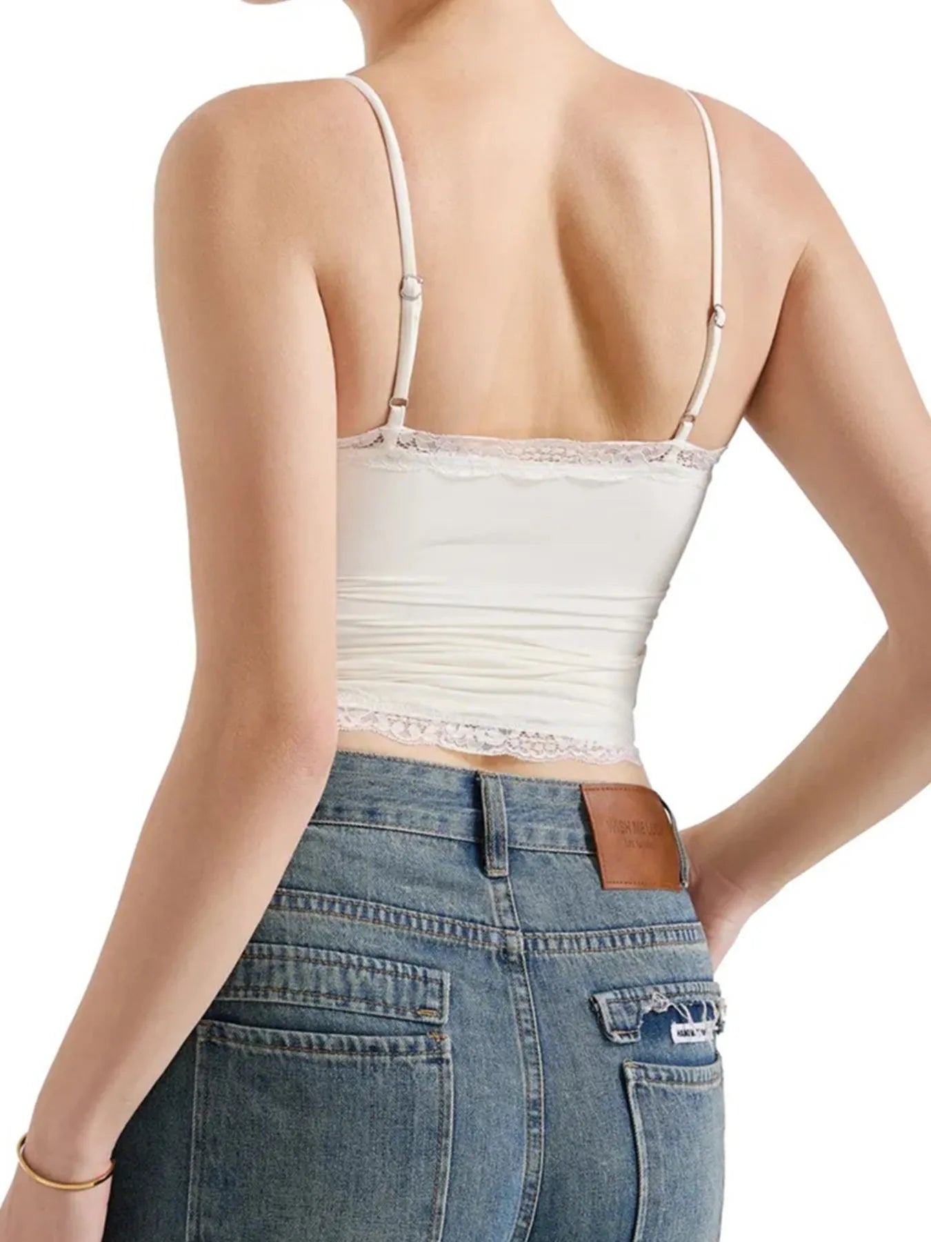 Trendsi Lace Trim Cami Top