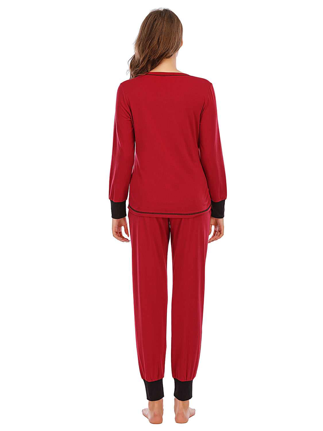 Round Neck Top and Pants Lounge Set Easy Apparels