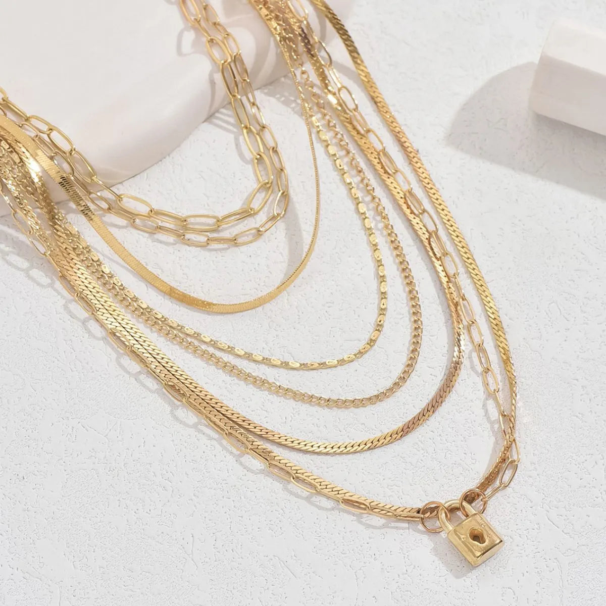 18K Gold-Plated Stainless Steel Multi-Layer Necklace Easy Apparels