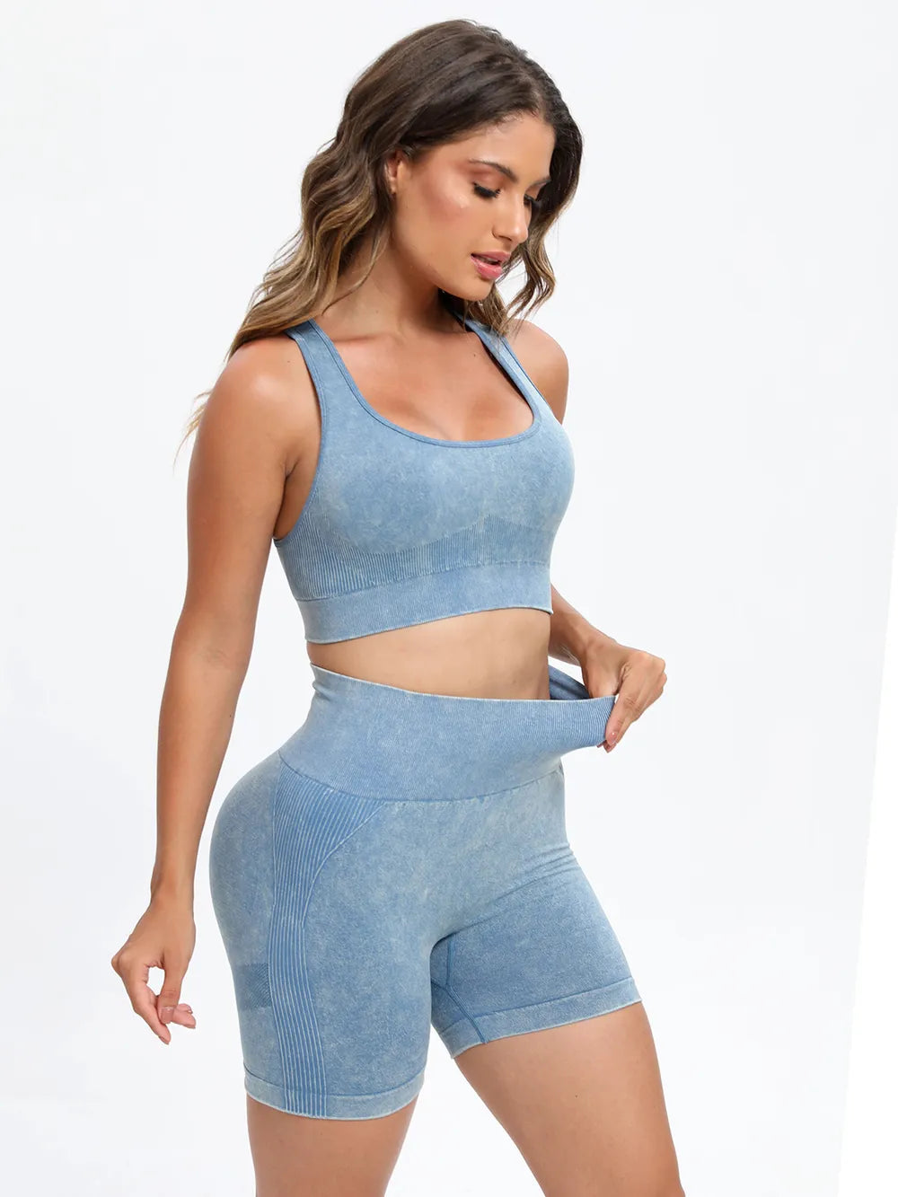 Scoop Neck Wide Strap Top and Shorts Active Set Easy Apparels