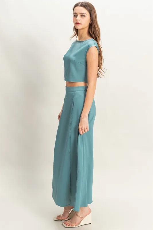 HYFVE Sleeveless Top and Maxi Skirt Set Easy Apparels