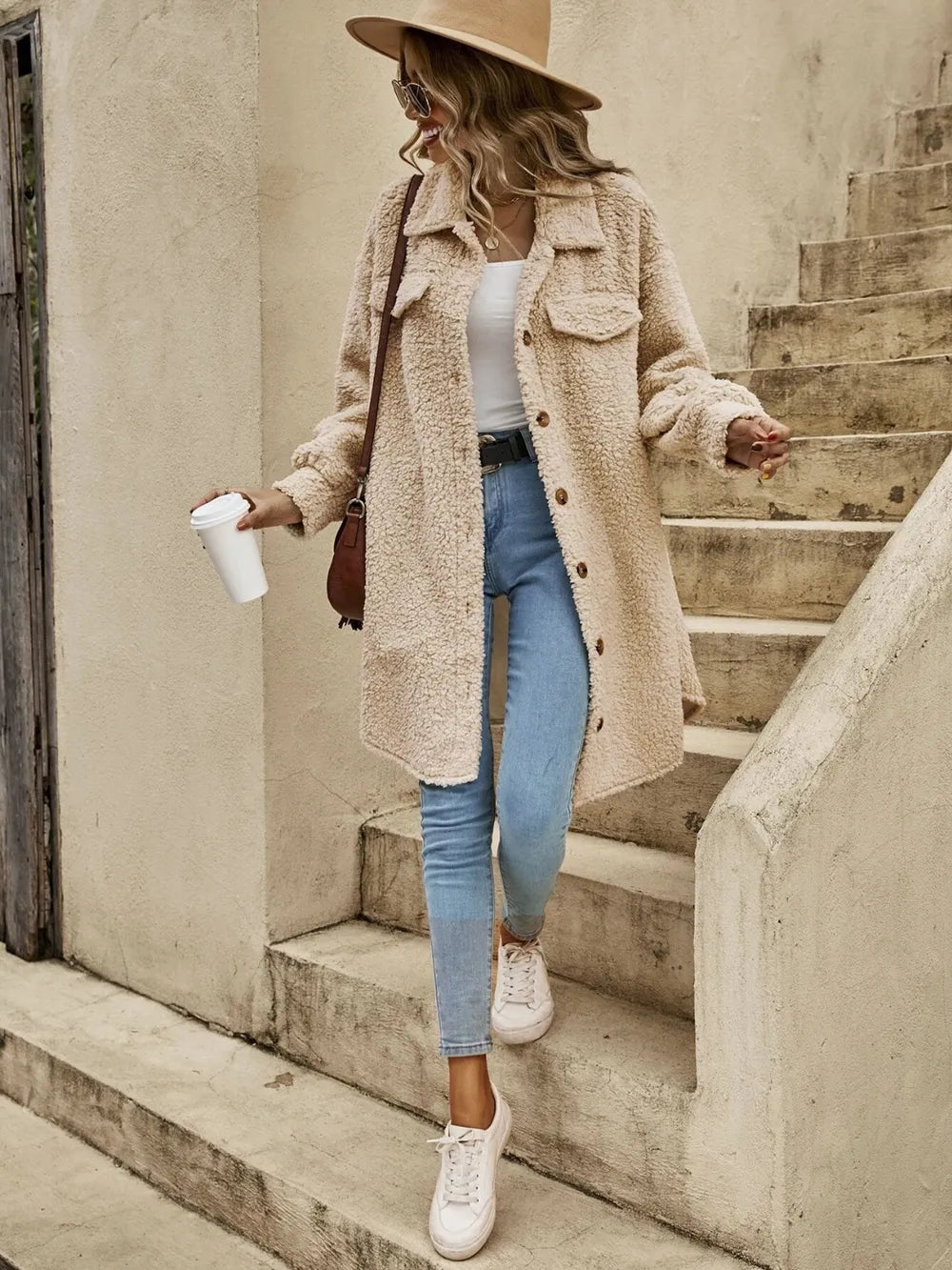 Collared Button Down Coat Easy Apparels