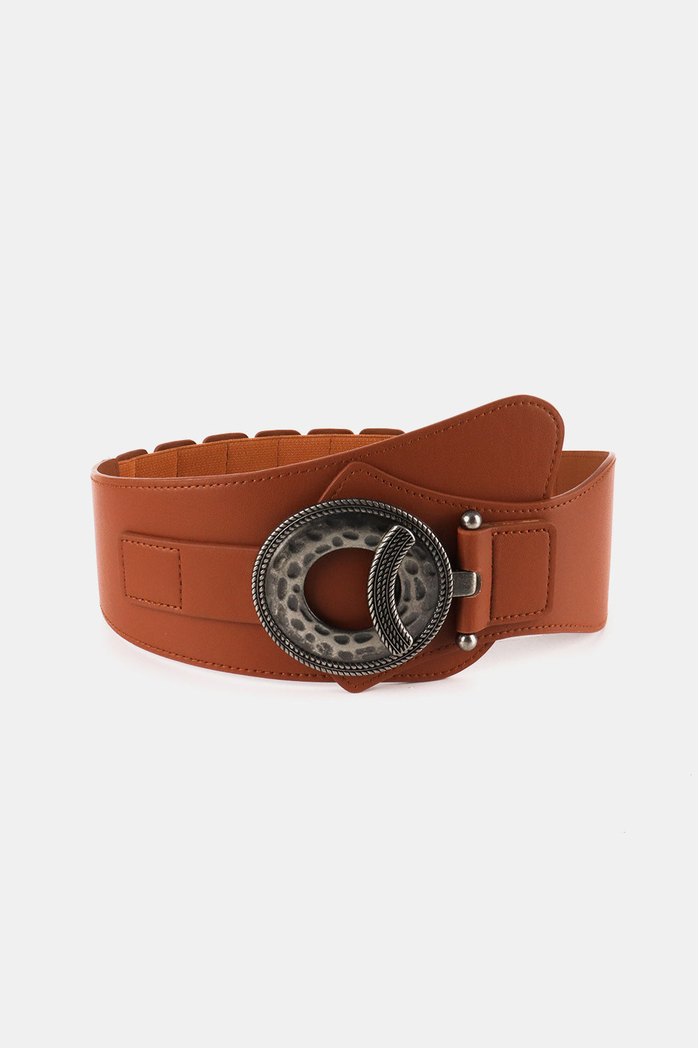 Retro Elastic Wide Belt Caramel One Size Easy Apparels