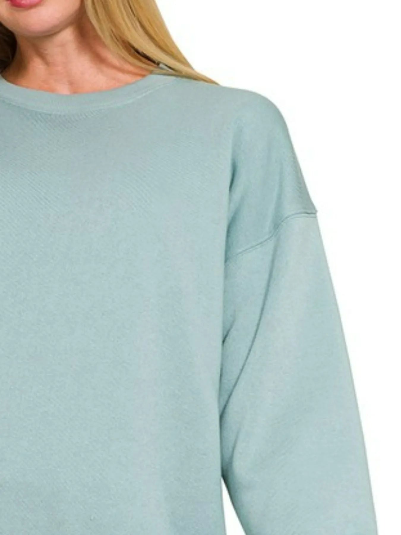 Trendsi Zenana Fleece Round Neck Sweatshirts