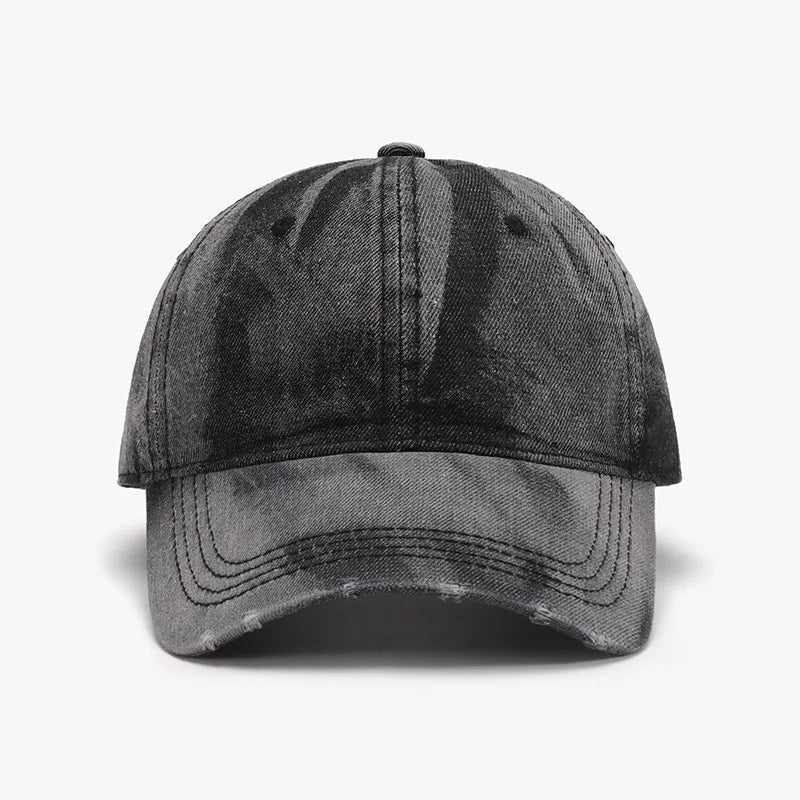 Adjustable Cotton Baseball Cap Black One Size Easy Apparels