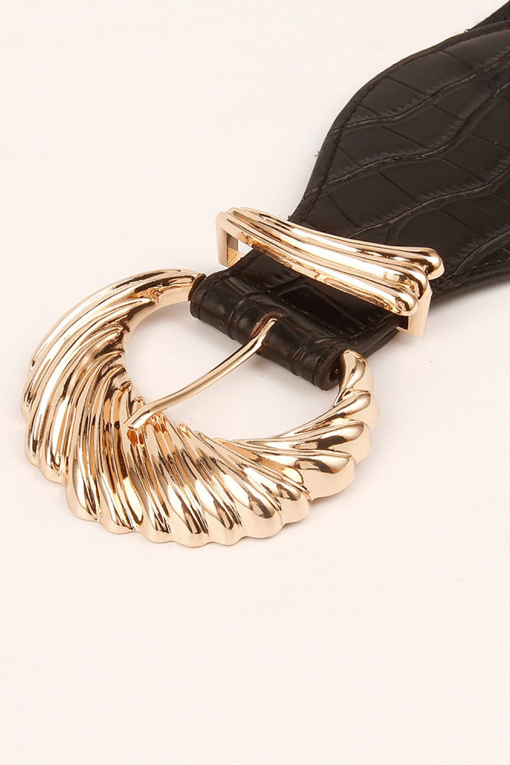 Shell Alloy Buckle Elastic Belt Easy Apparels