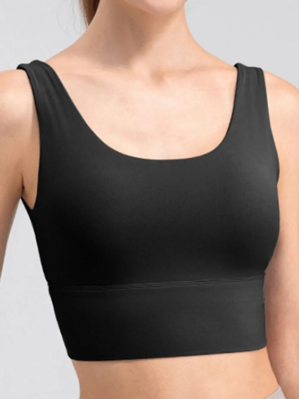 Scoop Neck Wide Strap Active Tank Easy Apparels