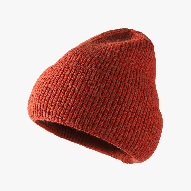 Thermal Solid Knit Hat Rust One Size Easy Apparels