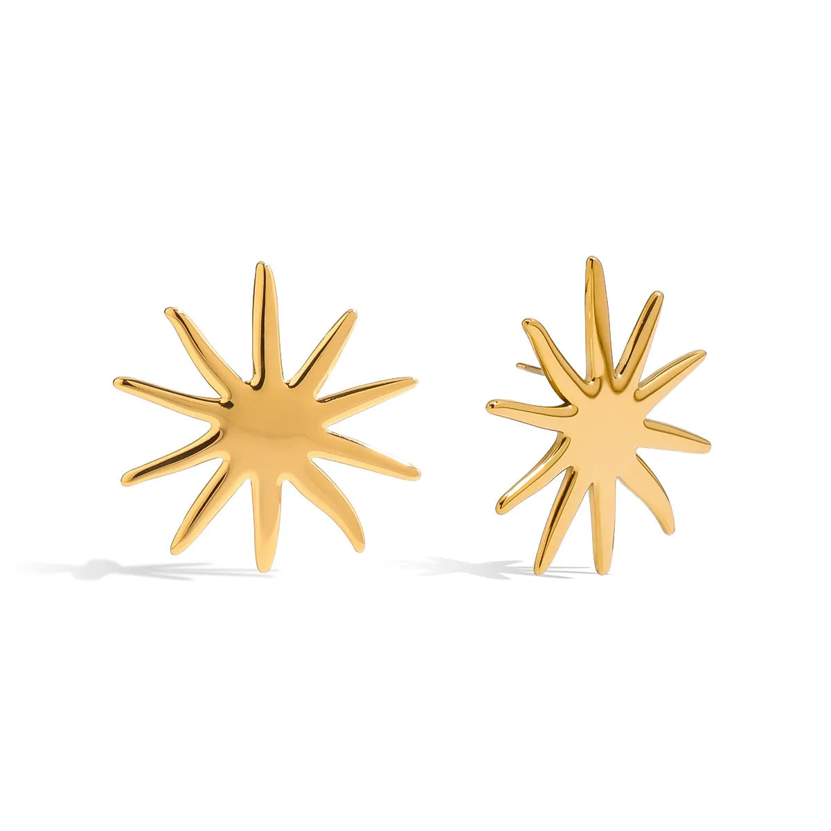 18K Gold-Plated Starburst Stud Earrings Easy Apparels