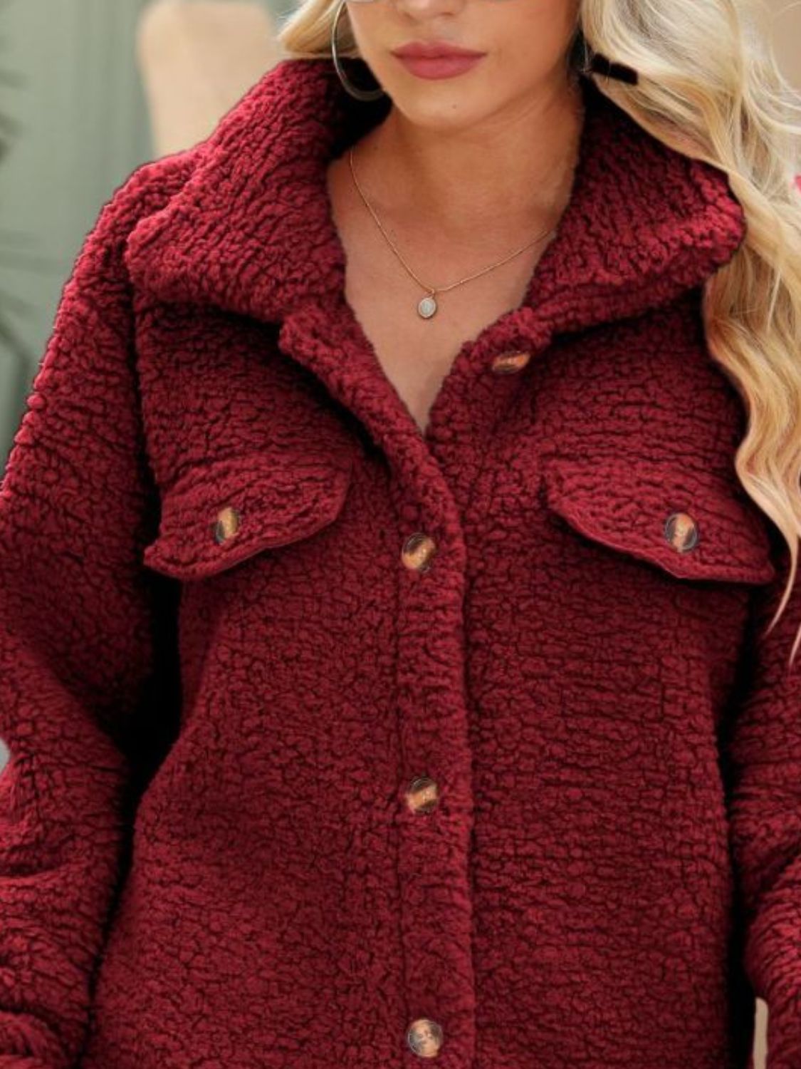 Button Down Collared Coat Easy Apparels