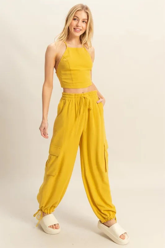 HYFVE Crop Top and Cargo Pants Set Easy Apparels