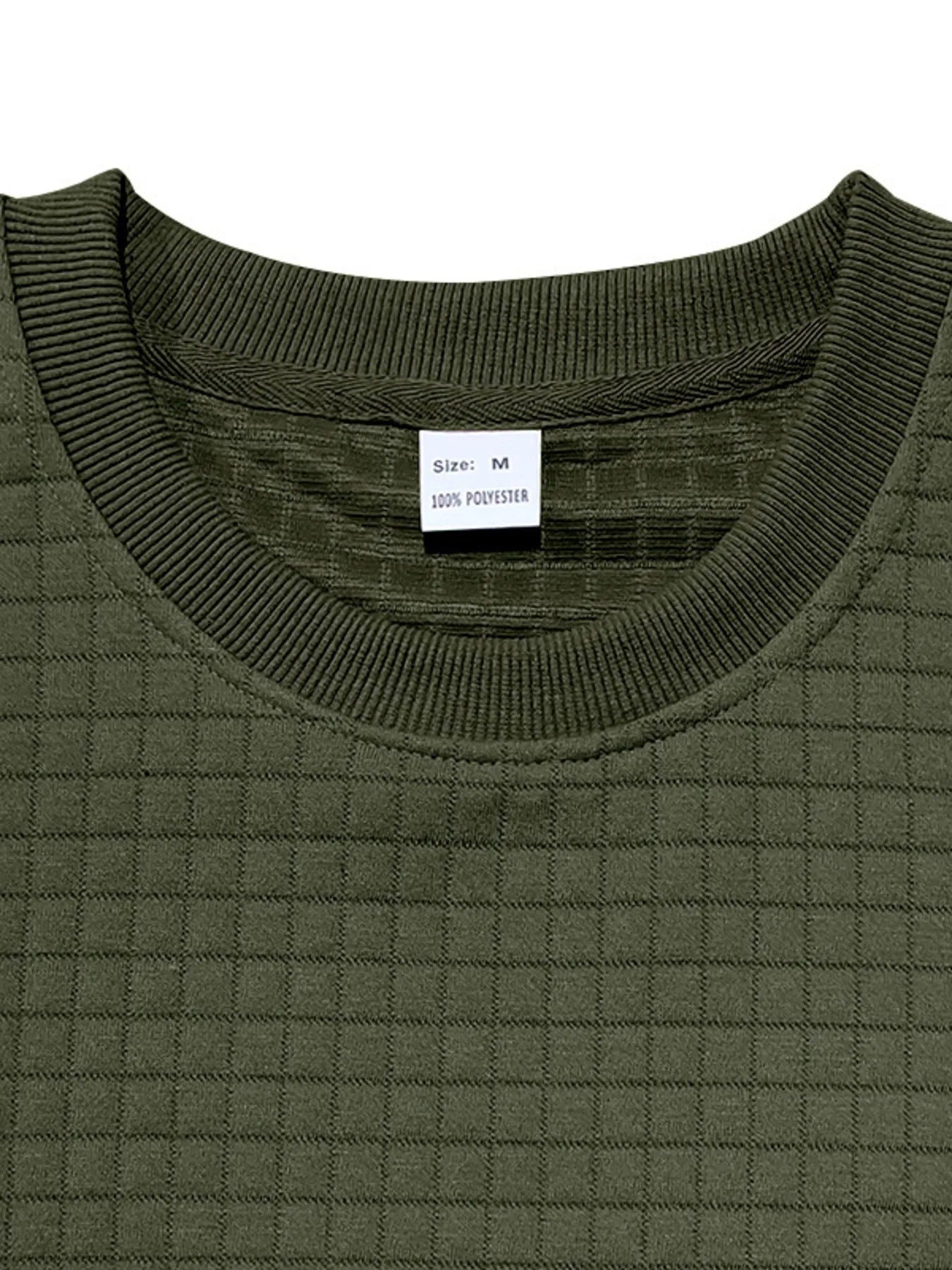 Men's Full Size Textured Round Neck Top and Shorts Set Plus SIze Easy Apparels