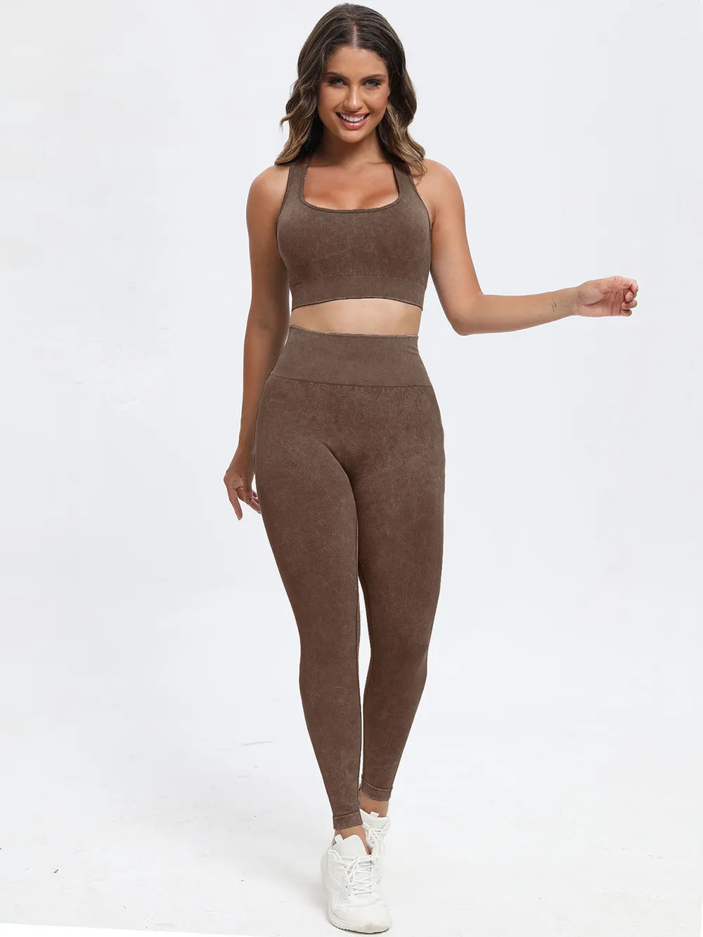 Scoop Neck Wide Strap Top and Pants Active Set Easy Apparels