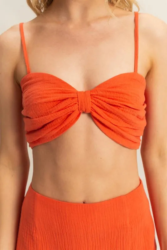 HYFVE Ruched Bra Top and Mini Skirt Set Easy Apparels