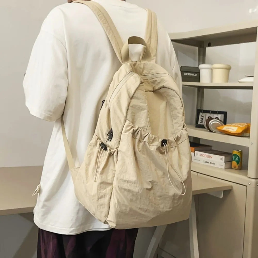 Drawstring Nylon Backpack Bag Easy Apparels