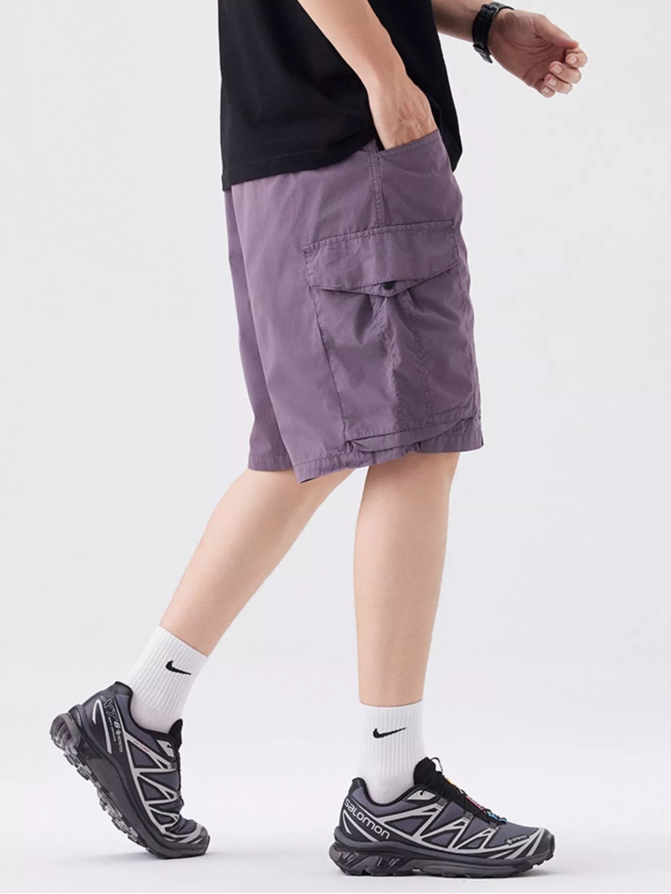 Men's Full Size Drawstring Cargo Shorts Plus Size Easy Apparels