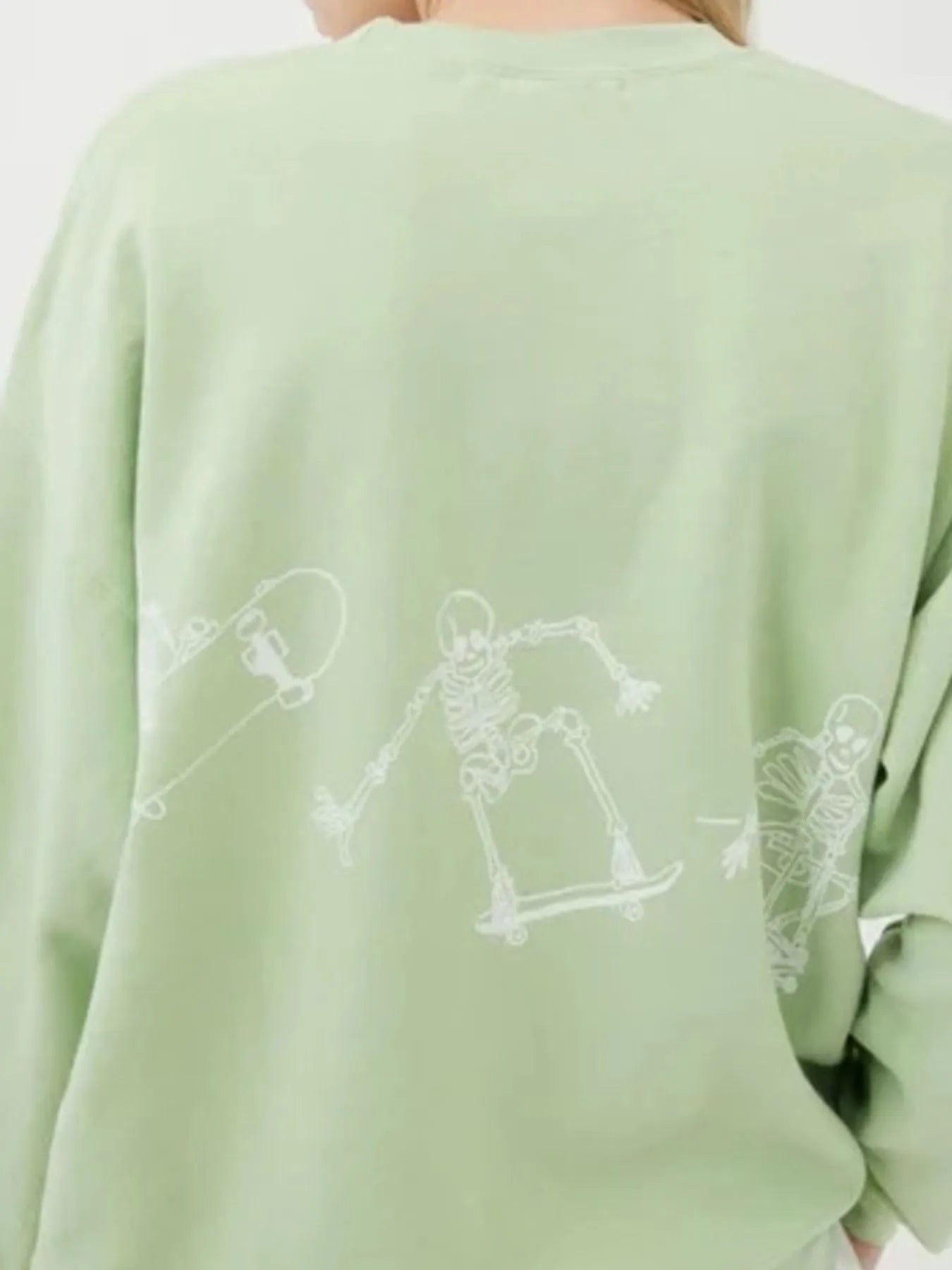 Trendsi Skeleton Graphic Oversized Sweatshirt