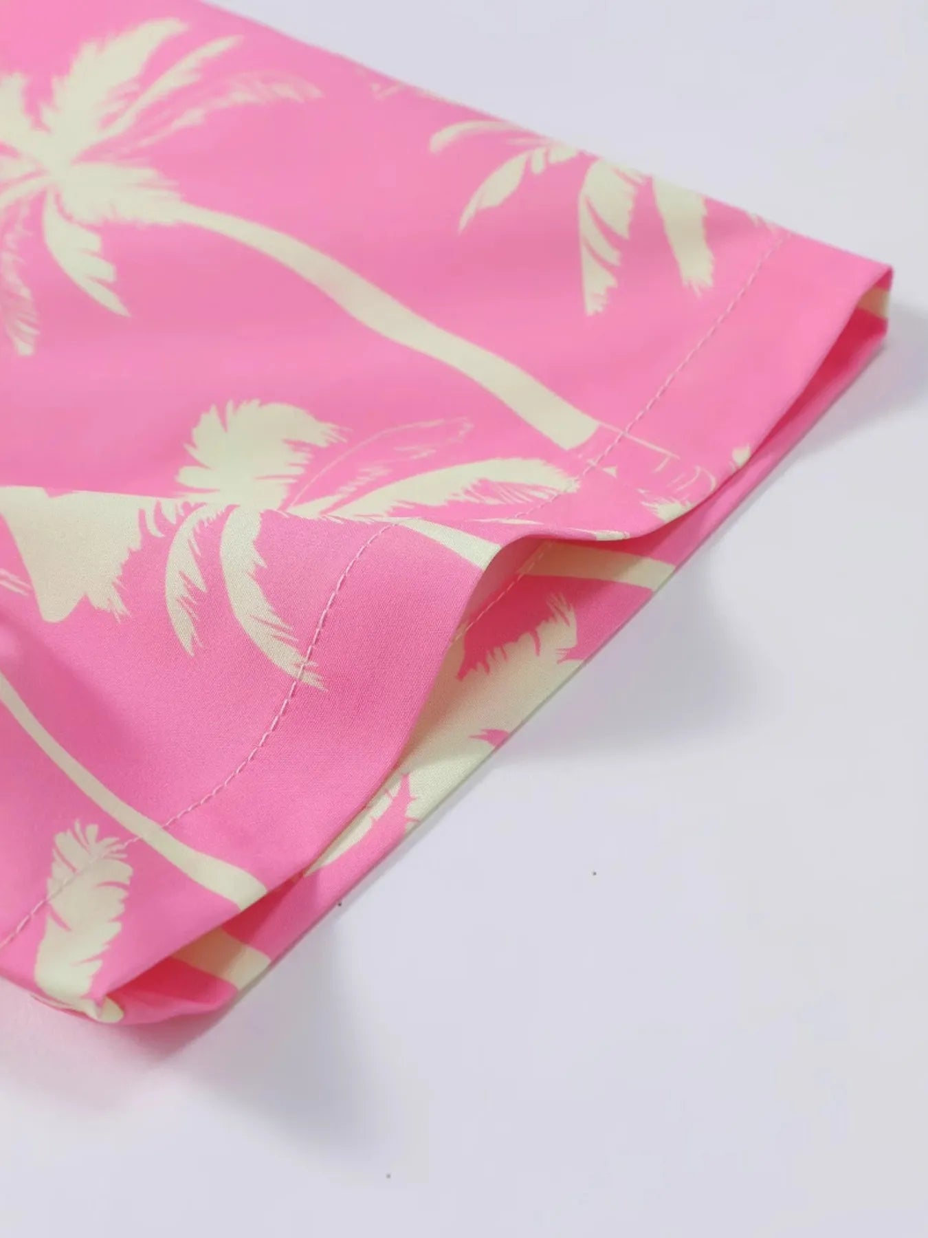 Men's Palm Tree Print Top and Shorts Summer Set Easy Apparels