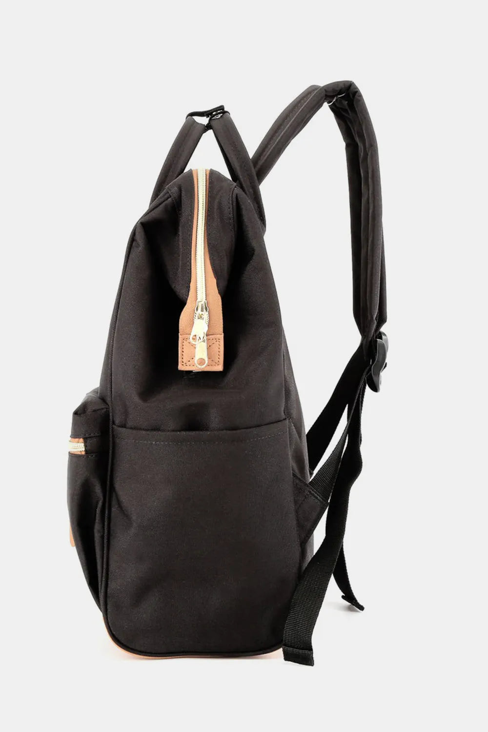 Himawari Contrast Waterproof Canvas Backpack Bag with Side Pockets Easy Apparels
